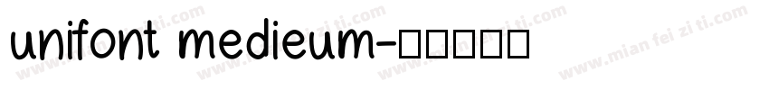 unifont medieum字体转换